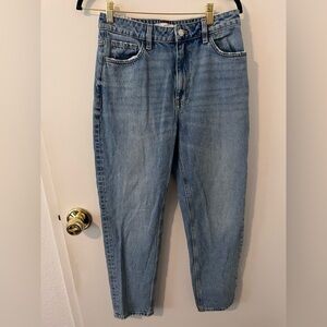 Mango Women’s Mom Jeans Light to Medium Wash High Waisted Size 4